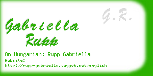 gabriella rupp business card